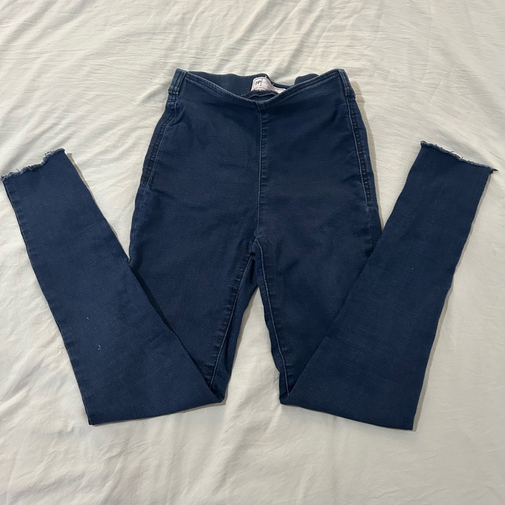 Free People Blue Jeggings Skinny Fit